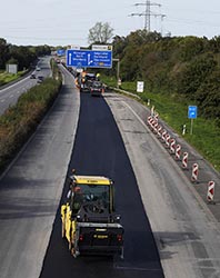 Bauarbeiten auf der A57 zwischen Kreuz Moers und Kreuz Kamp-Lintfort