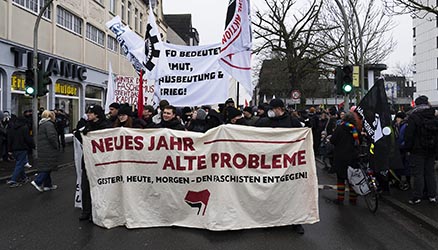 Gegendemonstration zu einer AFD Veranstaltung in Duisburg-Homberg