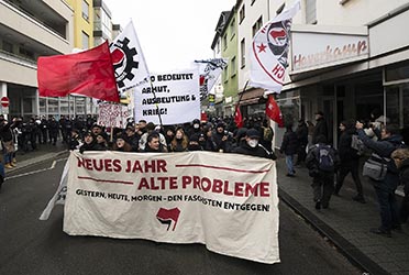 Gegendemonstration zu einer AFD Veranstaltung in Duisburg-Homberg