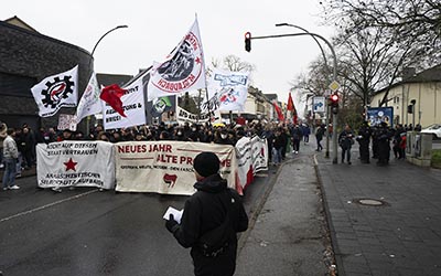 Gegendemonstration zu einer AFD Veranstaltung in Duisburg-Homberg
