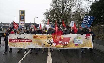 Gegendemonstration zu einer AFD Veranstaltung in Duisburg-Homberg