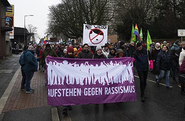 Gegendemonstration zu einer AFD Veranstaltung in Duisburg-Homberg