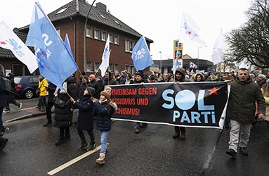 Gegendemonstration zu einer AFD Veranstaltung in Duisburg-Homberg