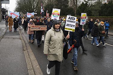 Gegendemonstration zu einer AFD Veranstaltung in Duisburg-Homberg