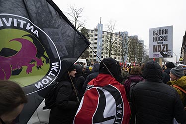 Gegendemonstration zu einer AFD Veranstaltung in Duisburg-Homberg