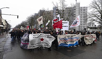 Gegendemonstration zu einer AFD Veranstaltung in Duisburg-Homberg