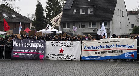 Gegendemonstration zu einer AFD Veranstaltung in Duisburg-Homberg