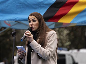 AFD Demonstration und Gegendemo im D&uuml;sseldorfer Zooviertel