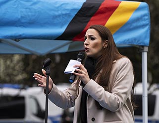 AFD Demonstration und Gegendemo im D&uuml;sseldorfer Zooviertel