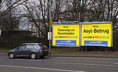 Bundestagswahl 2025 Wahlplakate in Duisburg