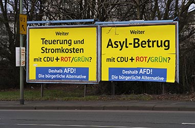 Bundestagswahl 2025 Wahlplakate in Duisburg