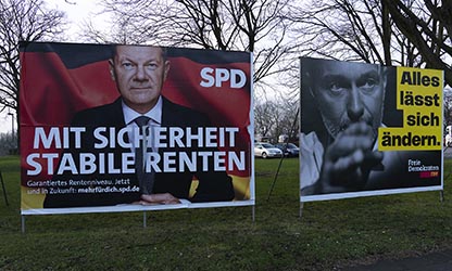 Bundestagswahl 2025 Wahlplakate in Duisburg
