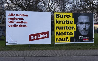 Bundestagswahl 2025 Wahlplakate in Duisburg