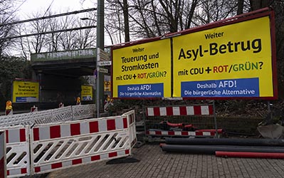 Bundestagswahl 2025 Wahlplakate in Duisburg