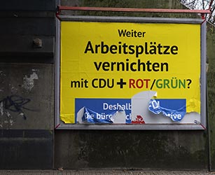 Bundestagswahl 2025 Wahlplakate in Duisburg
