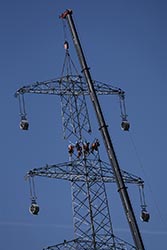 Arbeiten an Hochspannungsmasten